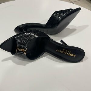 Saint Laurent Babylon Mule sandal heels